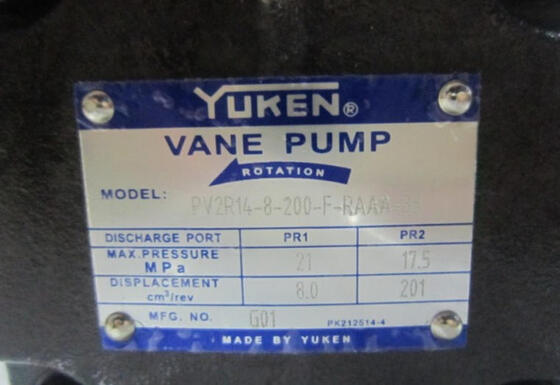 PV2R14-8-200-F-RAAA-32 Yuken PV2R14 Series Double Vane Pumps