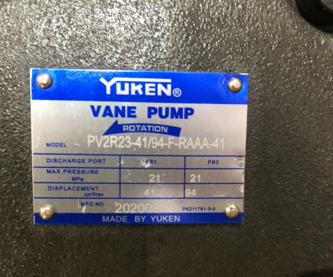 PV2R23-41-94-F-RAAA-41 Yuken PV2R23 Series Double Vane Pumps